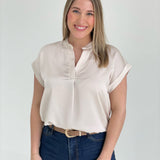 Offer Stands Blouse - Cream