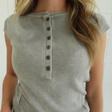 Holland Henley Top - Grey