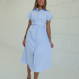Matriarch Midi Dress - Powder