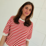 Jessie Striped Sweater - Red