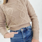 Hold On Me Sweater - Dark Taupe