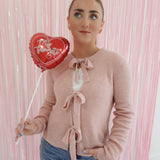 Jules Bow Detail Cardigan - Pink *VDAY