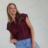 Well-Rounded Satin Blouse