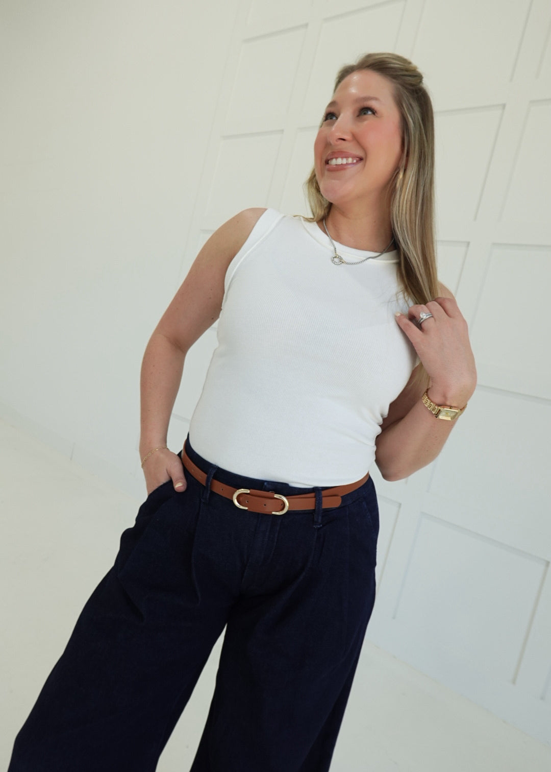 Essentials Seam Tank - Off White