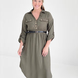 To My Core Dress - Olive