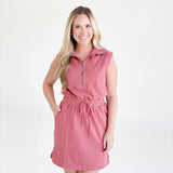 Inconspicuous Mini Dress - Slate Rose