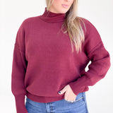 Short And Sweet Sweater - Wine