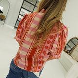 Beaufort Printed Top - Rust Pink