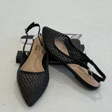 Sela Woven Slingback Sandal - Black