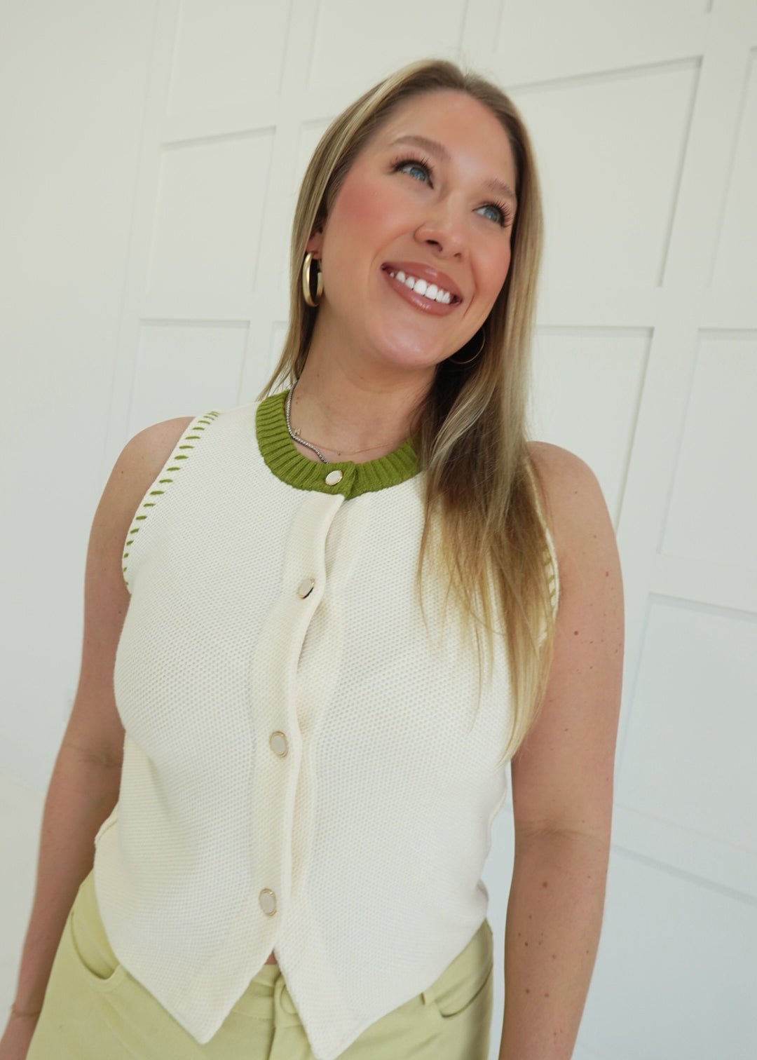 Chauncey Sleeveless Sweater - Cream