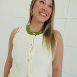 Chauncey Sleeveless Sweater - Cream