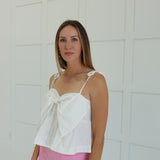 Blakely Bow Top - Off White