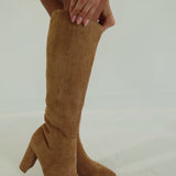 Show Out Knee High Boots - Camel