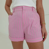 Maybelle Tailored Shorts - Pink