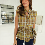 Therese Plaid Top