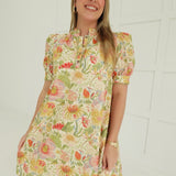 Seasonal Bloom Mini Dress - Sage