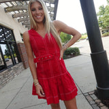 Endzone Mini Dress - Red