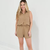 Breezeway Elastic Shorts - Mocha