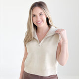 Naomi Crop Sweater - Sand