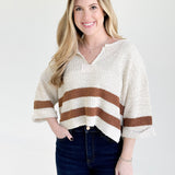 Wallen Striped Cropped Sweater