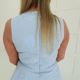 Inheritance Peplum Top - Blue