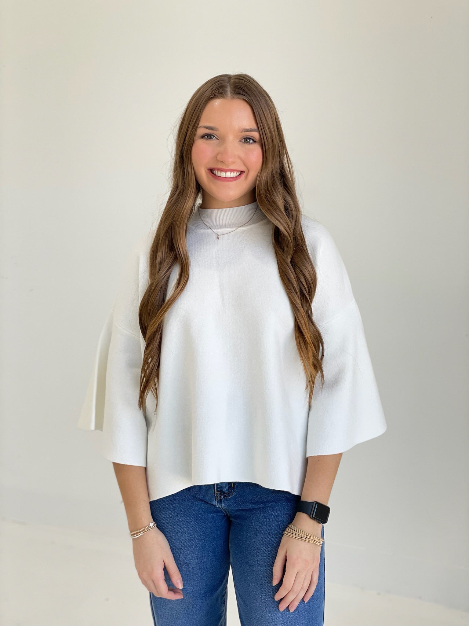 Belle's Dowry Sweater Top - Ivory