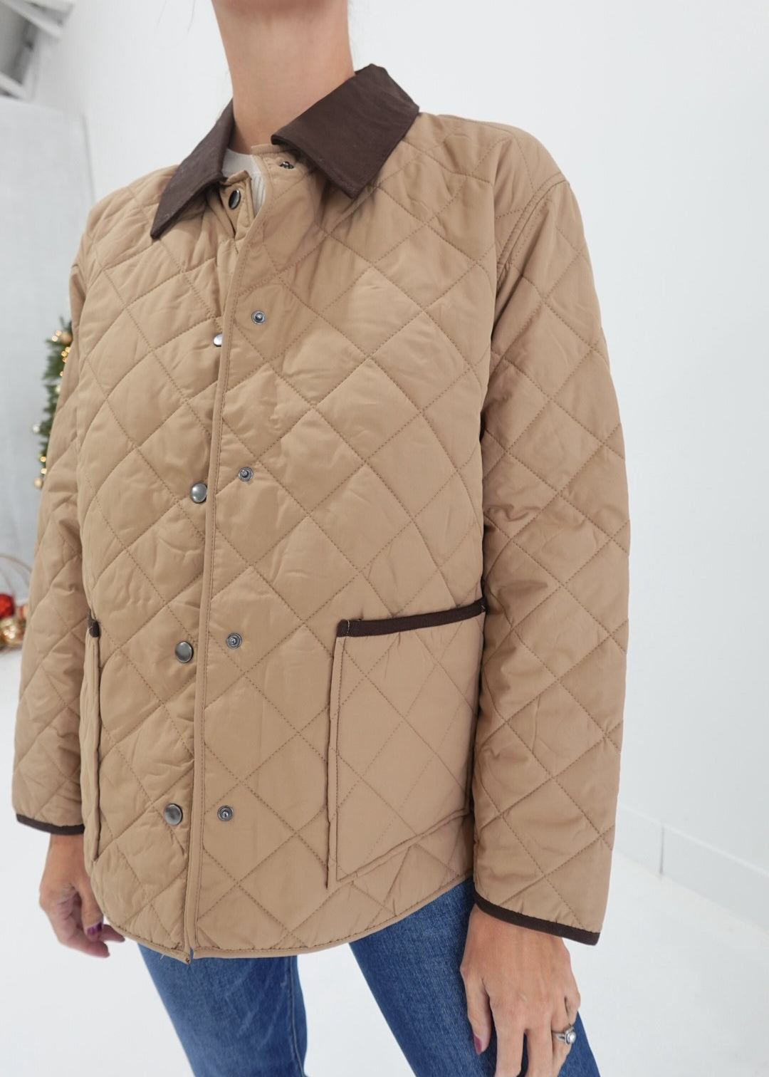 Blue Collar Quilted Jacket - Khaki