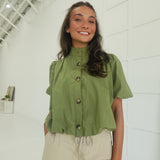 Bennet Bubble Top - Olive