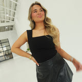 Pippa Ruched Top - Black