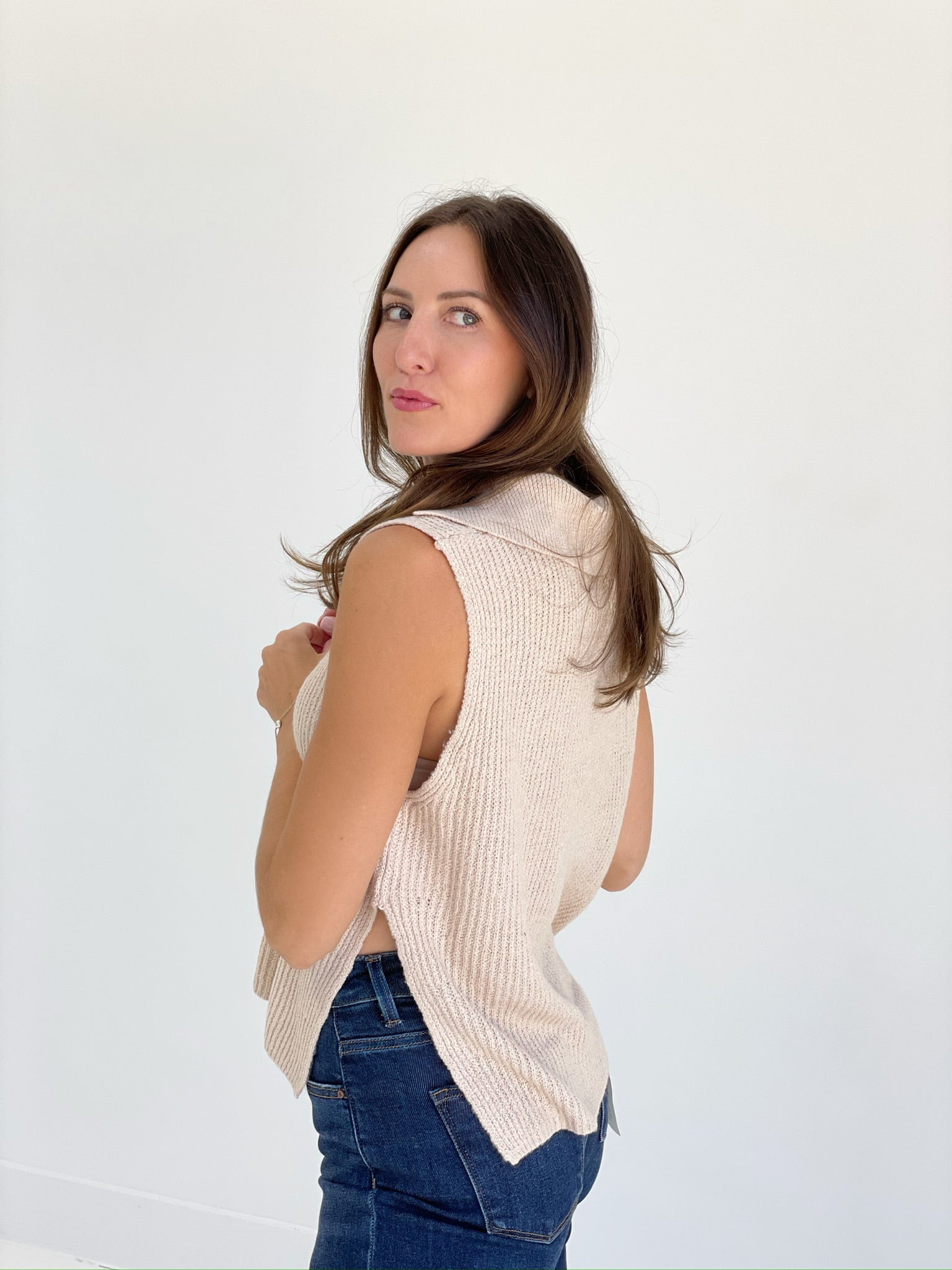 Upper Hand Sweater Top - Taupe