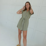 Skylar Shirt Dress - Olive