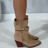 Aria Slouch Boot - Apricot