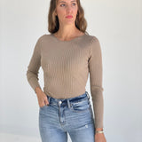 Keep It Simple Top - Taupe