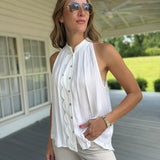 Serene Sleeveless Blouse - Off White