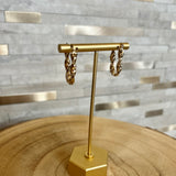 Twisted Oval Latch Hoop