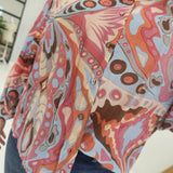Finer Things Blouse - Pink/Blue