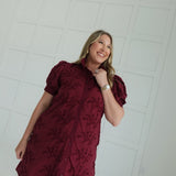 Florence Mini Dress - Burgundy