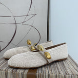 Islander Raffia Flats - Bone
