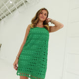 Betty Overlay Dress - Green
