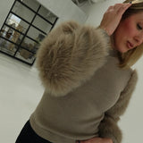 Fur Sleeve Darling Sweater