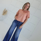 Braswell Twist Detail Top - Clay