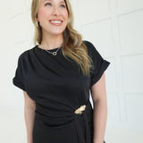 City Noir Midi Dress - Black