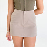 Polly Mini Skort - Dark Taupe