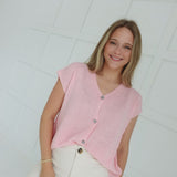 Midsummers Cardigan Top - Pink