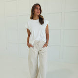 Davey Barrel Sweatpants - Beige