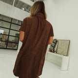 Jeanie Mini Dress - Brown