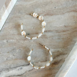 Pearl Beaded Hoops