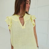 Felina Ruffle Top - Butter