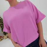 Double Down Banded Top - Candy Pink