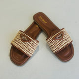 Kai Woven Slide - Chestnut
